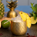Ananas Becher Set, 3 - teilig (je 300 ml) + Deckel und Strohhalm - Specter & Cup